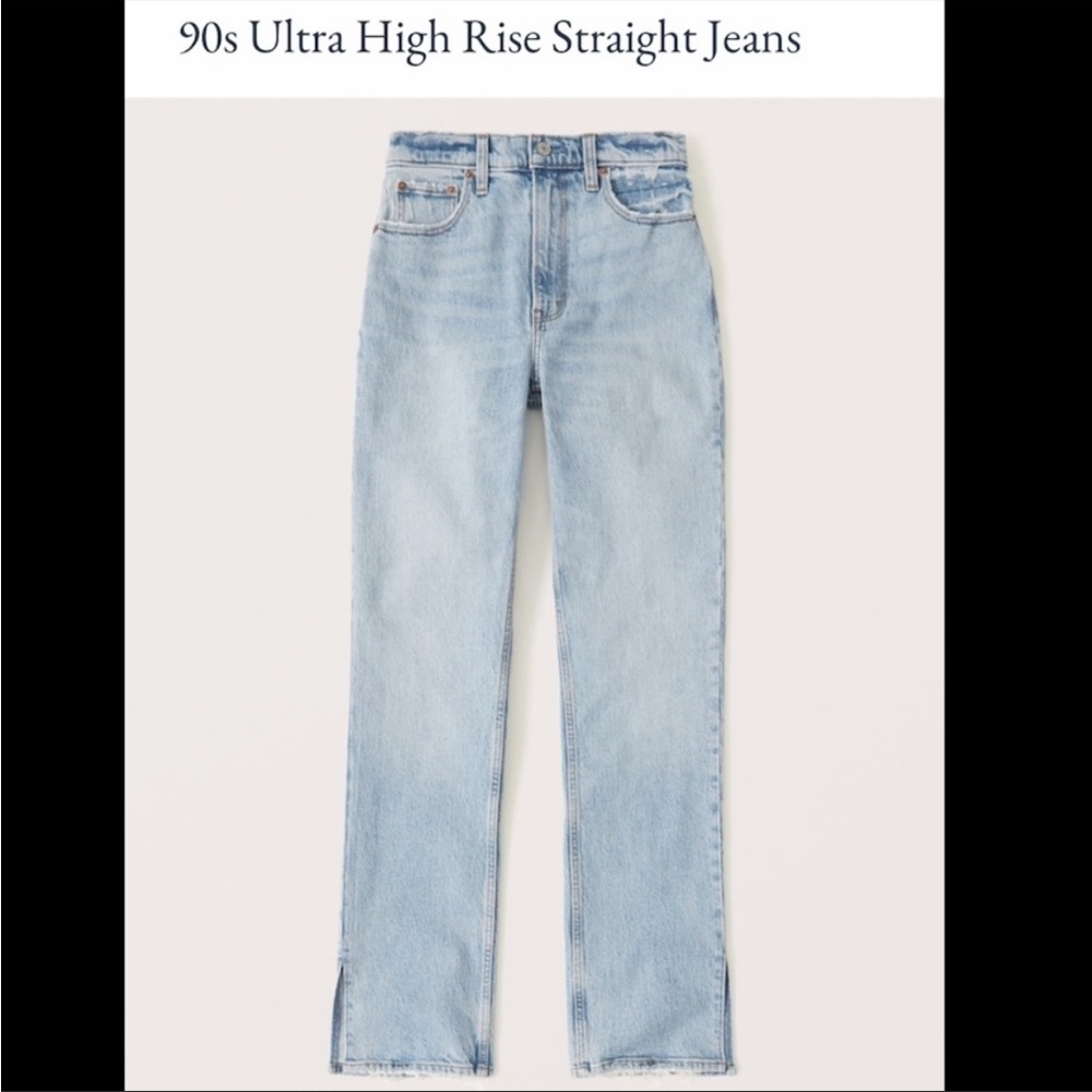 A&F 90s Ultra High Rise Straight Jeans 26